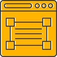 Web Design Line Filled Slip Icon vector