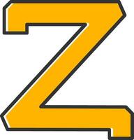 Small z Icon vector