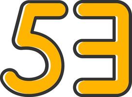 Fifty three Line Filled Slip Icon vector