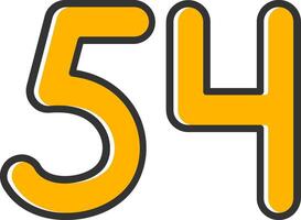 Fifty four Line Filled Slip Icon vector