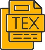 TEX File Line Filled Slip Icon vector