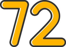 Seventy two Line Filled Slip Icon vector