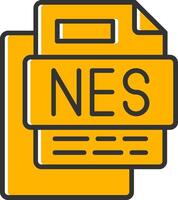 NES File Line Filled Slip Icon vector
