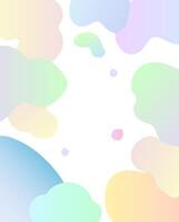 Irregular gradient blob shape asymmetric frame. poster with copy space. vector