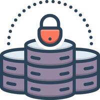 Color icon for data security vector