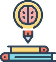 Color icon for knowledge vector
