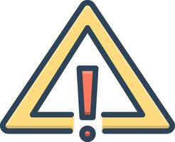 Color icon for security warning vector
