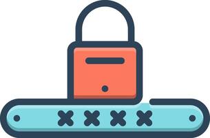 Color icon for password vector