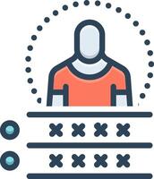 Color icon for user access vector