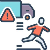 Color icon for escape vector