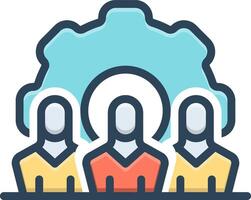 Color icon for human resources vector