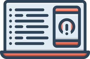Color icon for code issue vector