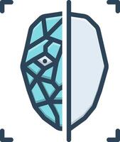 Color icon for security scan vector