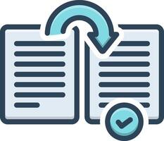 Color icon for summarize vector