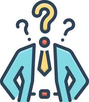 Color icon for unknown vector