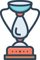 Color icon for trophy vector