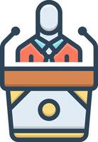 Color icon for discourse vector