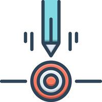 Color icon for objectives vector