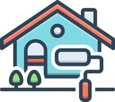 Color icon for renovation vector