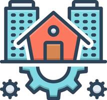 Color icon for management vector