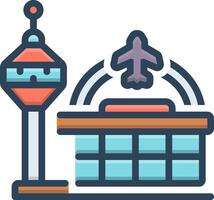 Color icon for airport vector