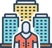Color icon for property agent vector
