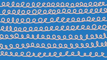 Abstract Blue Background with curly swirl lines vector