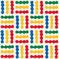 Colorful Checkered Geometric Seamless Pattern vector
