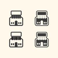 SHOP AND SALE ICON LOGO DESIGN ILLUSTRATION vector
