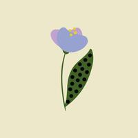 Abstract flower Illustration in a Simple and Modern Style isolated vector