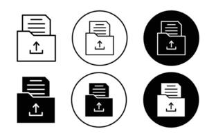 Upload file Icon logo collection set vector