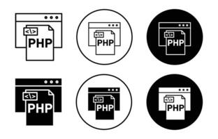 php icon logo collection set vector