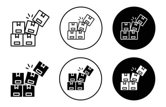 Overflow shipment icon logo collection set vector