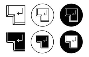 Enter keyboard key icon logo collection set vector