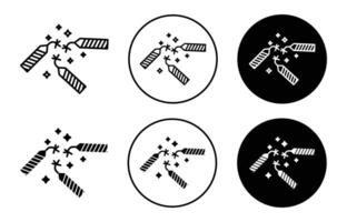 Explosive firecracker icon logo collection set vector
