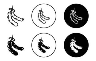 Tamarind icon logo collection set vector