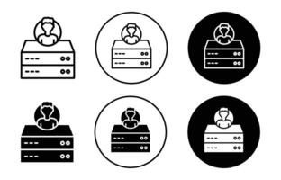Database administrator icon logo collection set vector