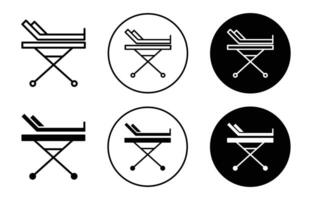 Stretcher icon Outline flat Icon vector