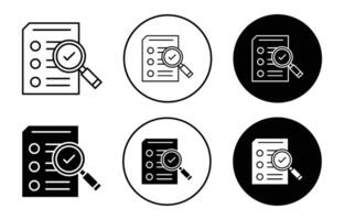 data verification icon Outline flat Icon vector