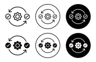 execution icon Outline flat Icon vector