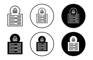 server access icon Outline flat Icon vector