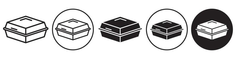 Styrofoam Box Icon set collection for web vector
