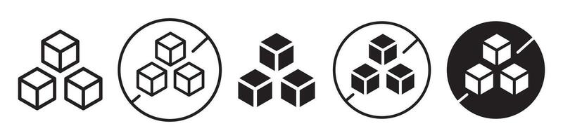 Sugar Free Icon set collection for web vector