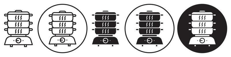 Steamer Icon set collection for web vector