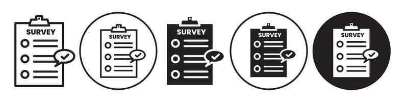 Survey Icon set collection for web vector