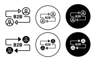 b2b icon Outline flat Icon vector