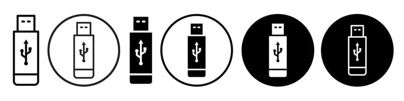 Usb Icon set collection for web vector