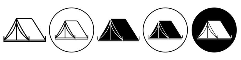 Tent Icon set collection for web vector