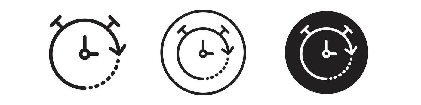 Time icon set collection for web vector