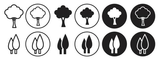 Tree Icon set collection for web vector
